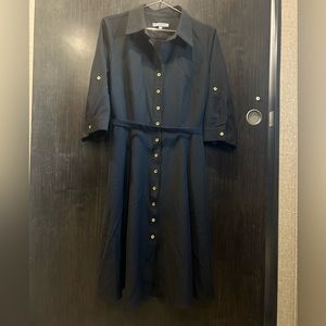 Black collared dress